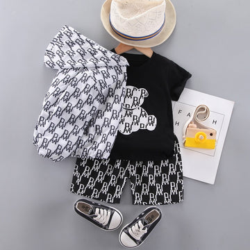 Boys 3pcs Jacket, T-shirt & Shorts Set. Ages 9M-5T
